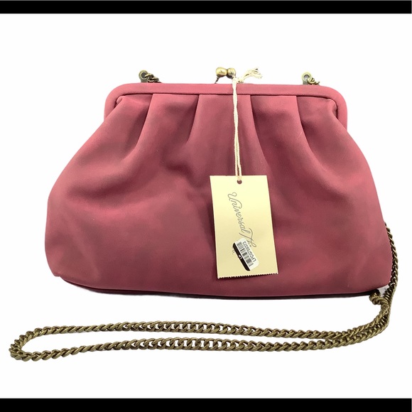 NWT UT Burgundy Faux Leather Convertible Crossbody Bag